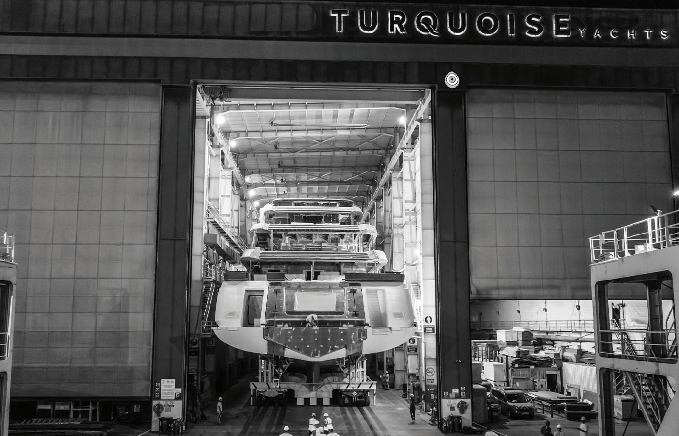 Turquoise Yachts' busy shipyard in Istanbul